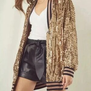 Free People Riviera Sequin Dolman Jacket